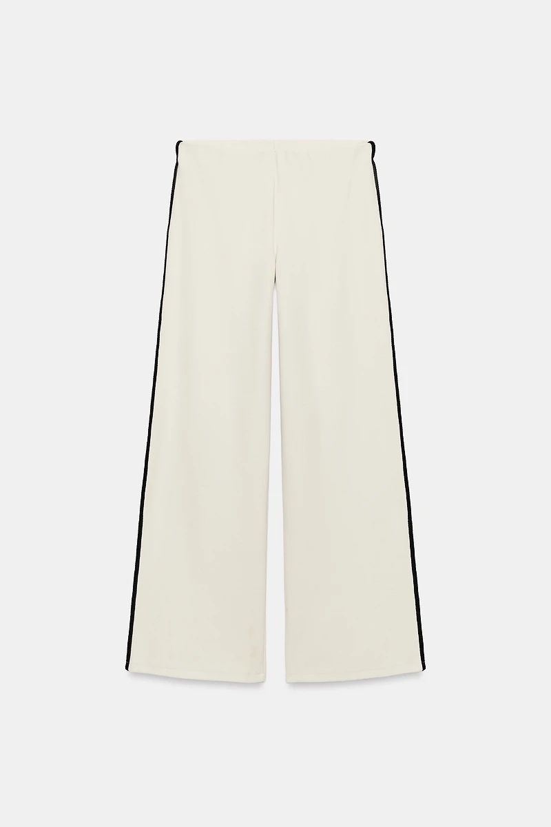 PANTALON LARGE À LISERÉS
