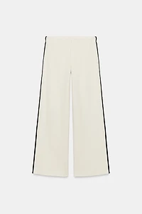 PANTALON LARGE À LISERÉS