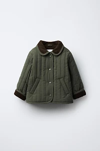 CORDUROY COLLAR PUFFER JACKET