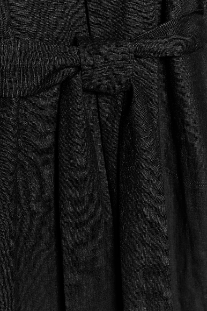 ZW COLLECTION 100% LINEN BELTED COAT