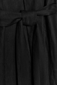 ZW COLLECTION 100% LINEN BELTED COAT