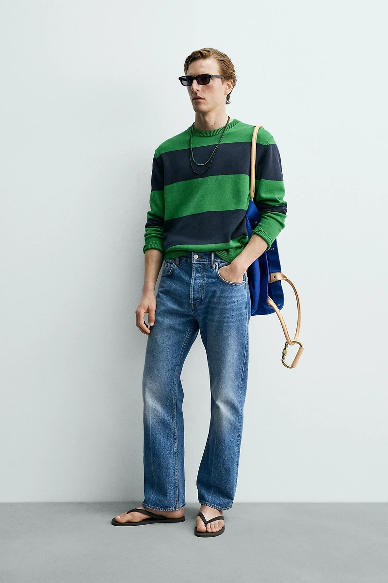 PULL EN JACQUARD À RAYURES AARON LEVINE X ZARA