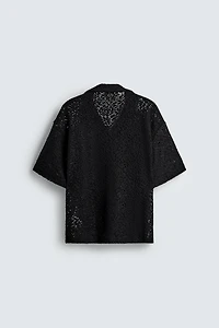 TEXTURED CROCHET SHIRT