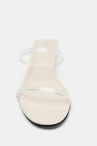 VINYL WEDGE SANDALS