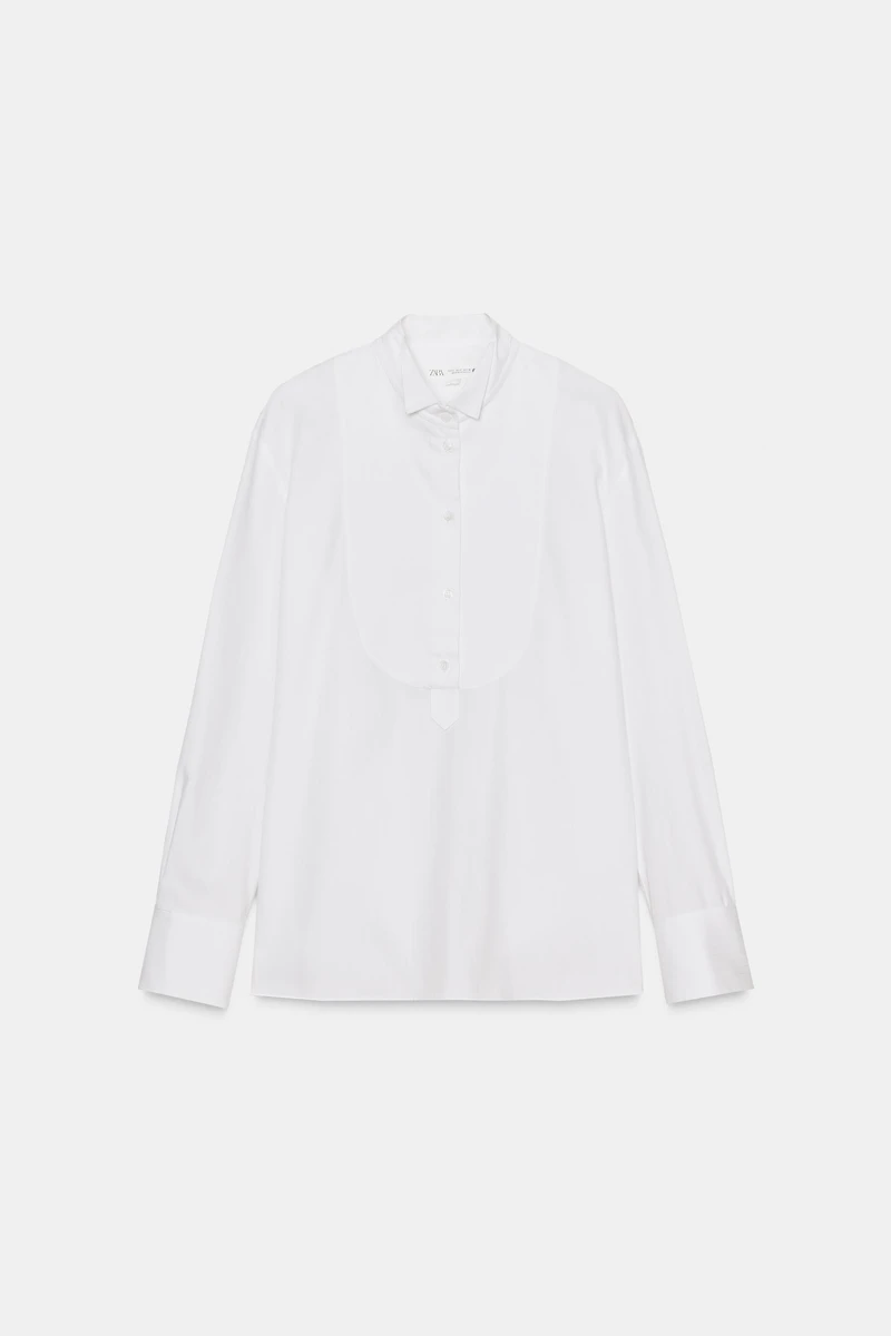 CHEMISE EN POPELINE À PÉPLUM ZW COLLECTION