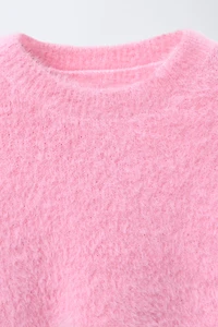 HAIR EFFECT KNIT SWEATER
