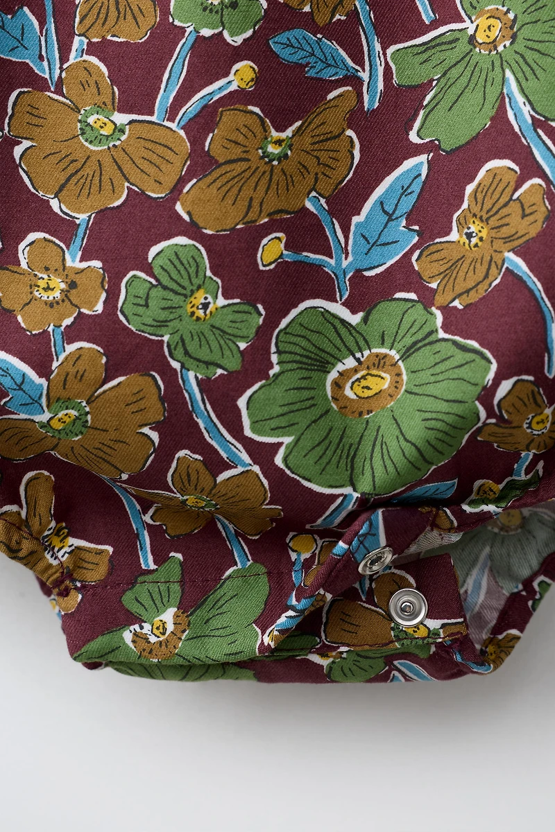 FLORAL PRINT ROMPER MADE WITH LIBERTY FABRIC