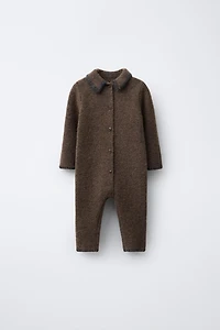 KNIT JUMPSUIT WITH CONTRAST DETAILS