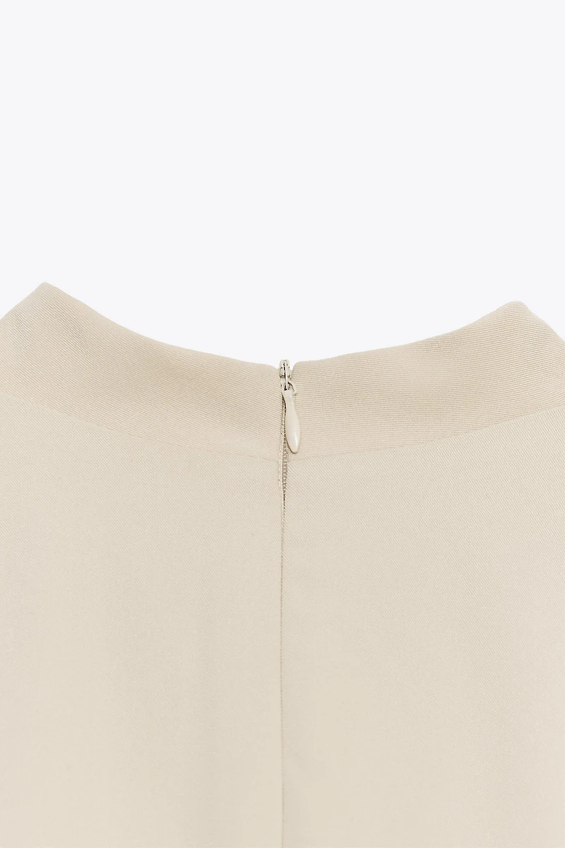 SHORT DRAPED NECK DRESS