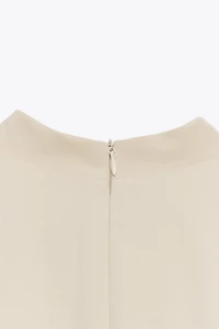 SHORT DRAPED NECK DRESS