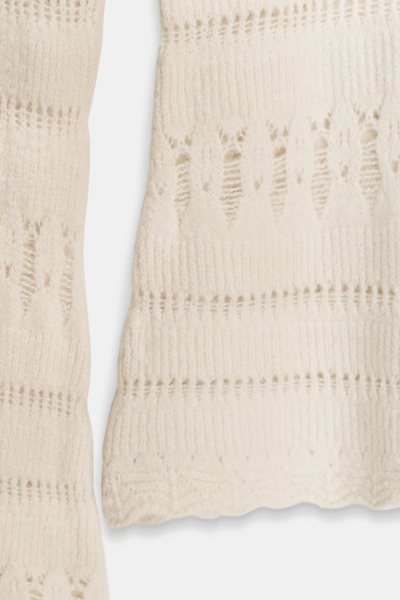 OPENWORK OFF-THE-SHOULDER JUMPER