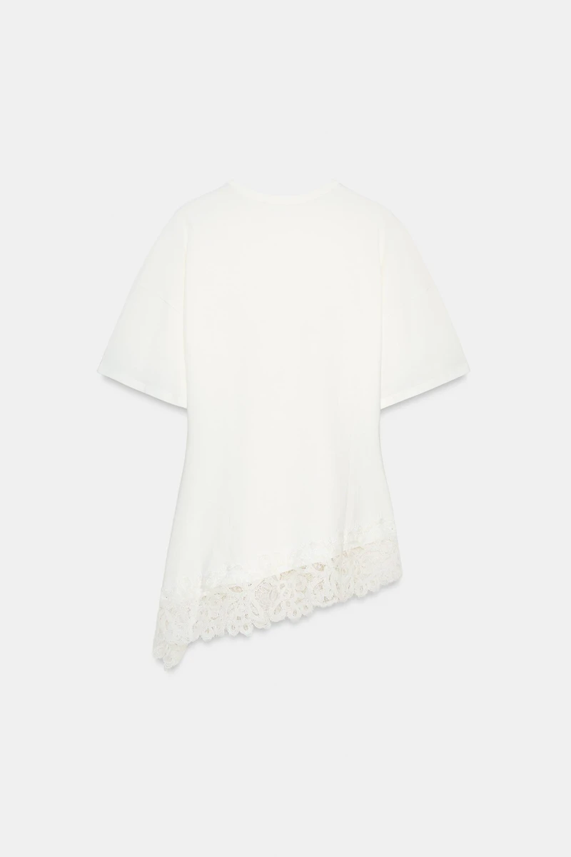 T-SHIRT HEAVY COTTON DENTELLE