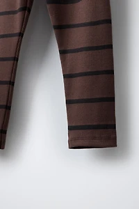 STRIPED RIBBED LEGGINGS