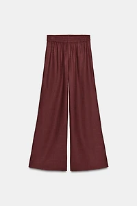 WIDE LEG LINEN PANTS