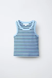 STRIPED RIB TOP