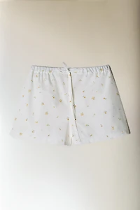 FLORAL COTTON SHORTS