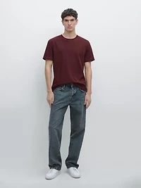 Short sleeve cotton blend T-shirt