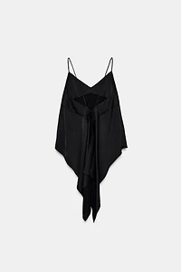 TOP STYLE LINGERIE SATINÉ ASYMÉTRIQUE