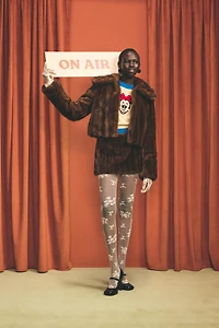 FAUX FUR MINI SKIRT HARRY LAMBERT FOR ZARA X DISNEY