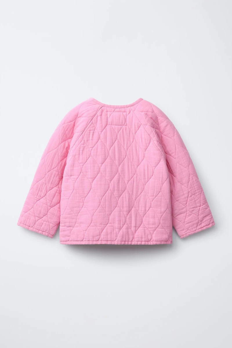 QUILTED JACKET WITH HEART POCKETS