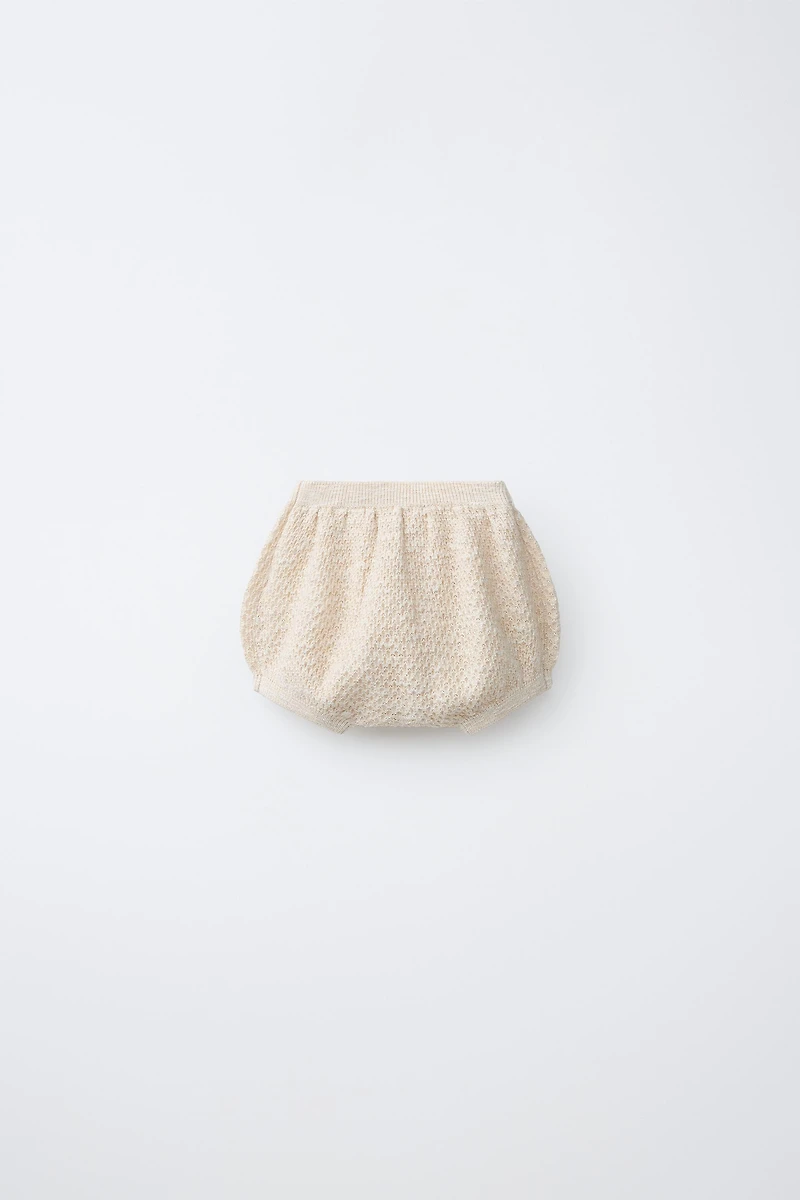 TEXTURED KNIT BLOOMERS