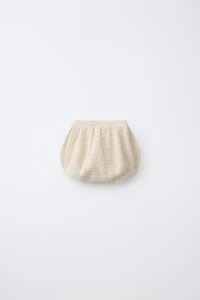 TEXTURED KNIT BLOOMERS