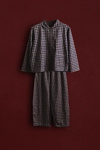 ENSEMBLE PYJAMA EN FLANELLE À CARREAUX NOËL (LOT DE 2
