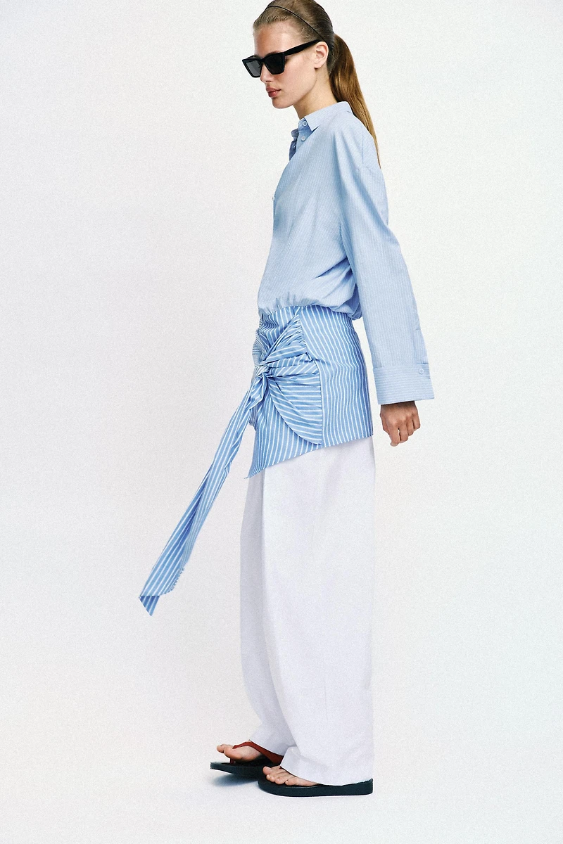 SHORT KNOTTED SHIRTDRESS