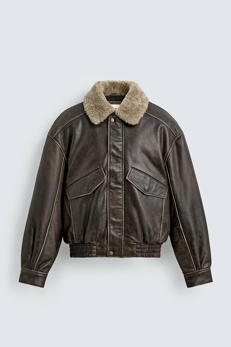 LIMITED EDITION MATCHING COLLAR LEATHER JACKET