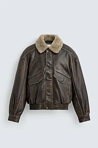 LIMITED EDITION MATCHING COLLAR LEATHER JACKET