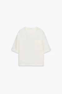 ZW COLLECTION LINEN SHORT SLEEVE TOP