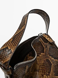 Petit sac porté épaule à imprimé animal