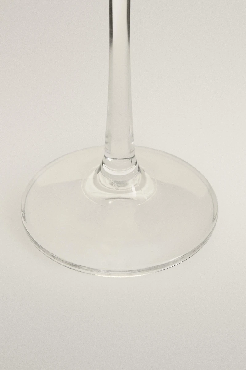 PLAIN BOHEMIAN CRYSTAL FLUTE GLASS