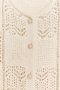 POINTELLE KNIT CARDIGAN