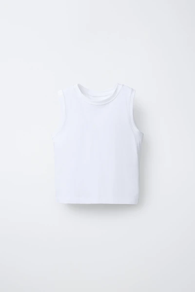 PLAIN SLEEVELESS T-SHIRT