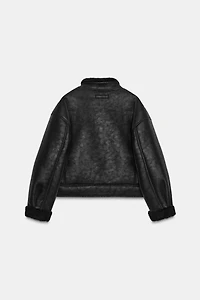 DOUBLE-FACED FAUX SUEDE JACKET