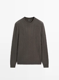 Knit sweater with textured detail