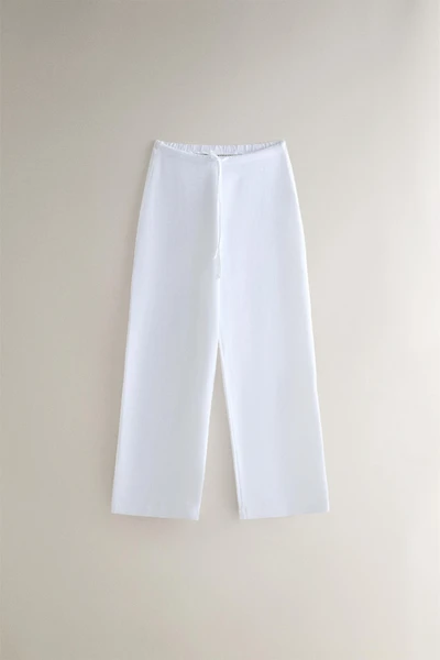 WIDE-LEG COTTON TROUSERS