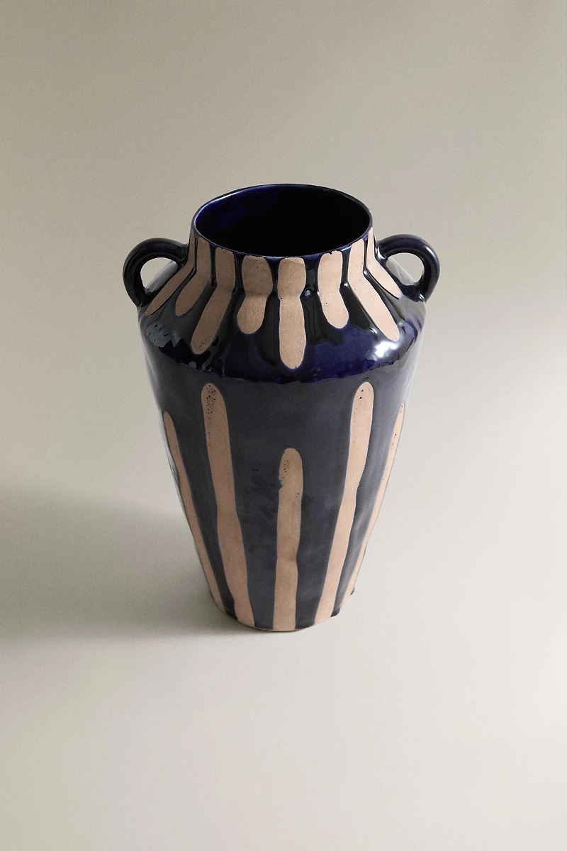 VASE DÉCORATIF HAUT EN CÉRAMIQUE