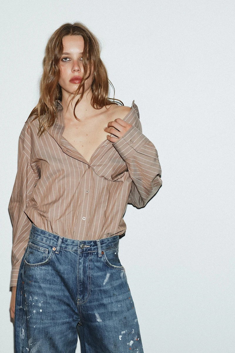 TRF LOOSE OVERSIZE HIGH WAIST JEANS