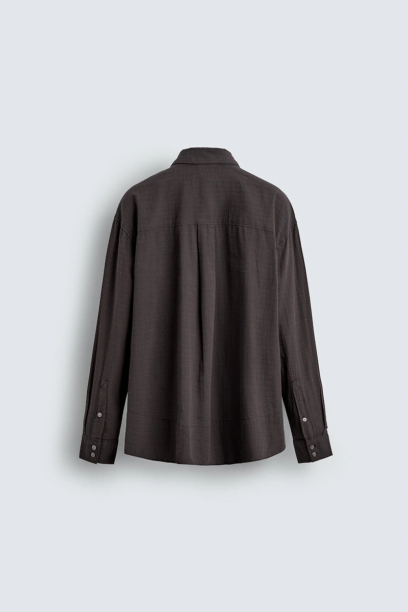 RELAXED FIT PLAID SHIRT