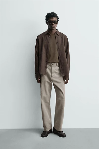 REGULAR FIT HEMP-COTTON SHIRT