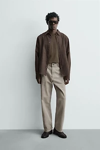 REGULAR FIT HEMP-COTTON SHIRT
