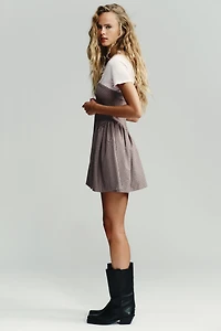 GINGHAM BUSTIER MINI DRESS