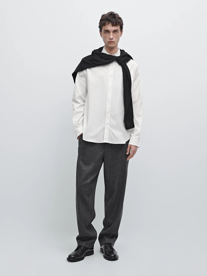 Regular fit stretch shirt