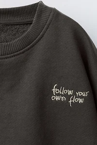 JOGGING SET SWEATSHIRT AND PANTS EMBROIDERED TEXT