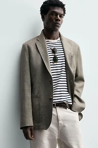 RELAXED FIT TEXTURED BLAZER