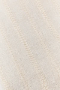 STRIPED LINEN COTTON SCARF