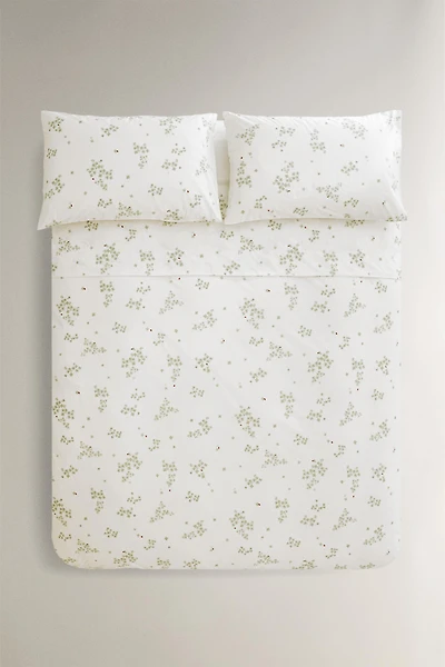 CLOVER AND LADYBUG COTTON DUVET COVER