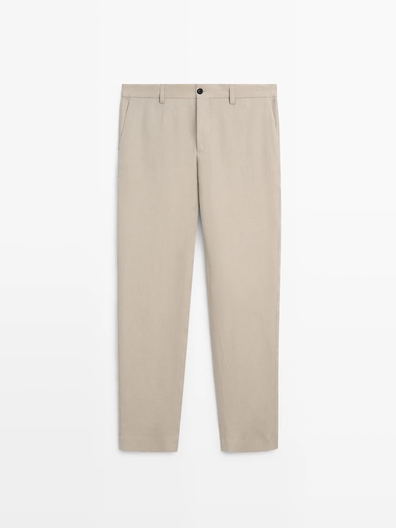 Linen suit trousers